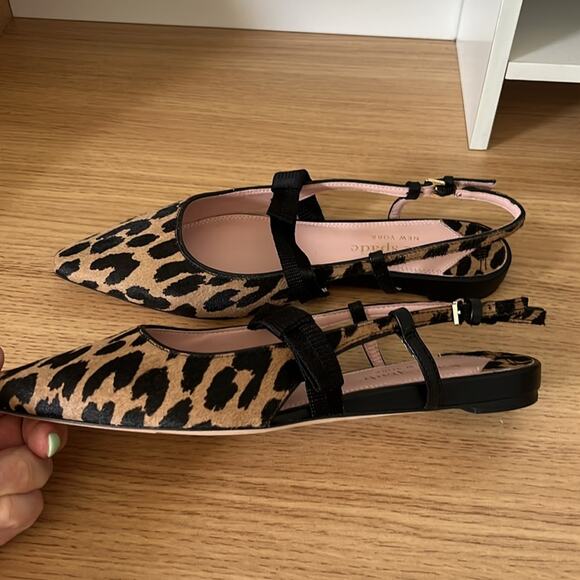 Kate Spade Womens Maritza Pointed Toe Calf Hair Slingback Flats Size 6.5 - Picture 6 of 13